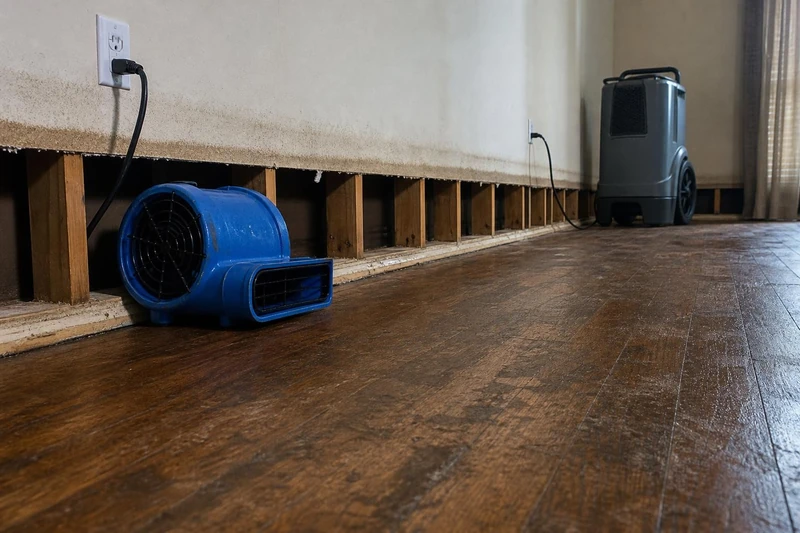 Water extracted from the floor of a historic McKinney home after a hard freeze burst an old supply line.